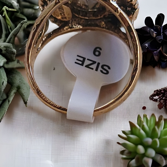 VINTAGE CRYSTAL TURKISH DESIGN ANTIQUE RING - Picture 4 of 4